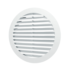 Grila ventilatie Ø160mm rotunda, exterior Ø200mm, ASA plastic Alb