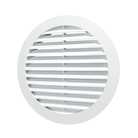 Grila ventilatie Ø160mm rotunda, exterior Ø200mm, ASA plastic Alb
