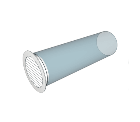 Grila ventilatie Ø160mm rotunda, exterior Ø200mm, ASA plastic Alb