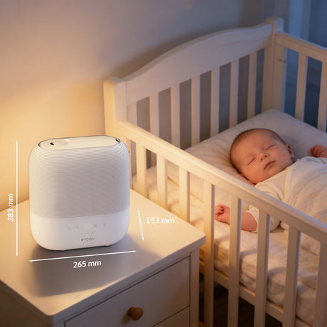 Umidificator Evoair UMIVA 4700 Smart, Wifi, Rezervor 4.8L, Capacitate de umidificare 400ml/h, Senzor umiditate, Mod Auto, Autonomie ≥9.5 ore, Aromateriapie, Indicator umiditate și temperatură, Alb