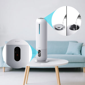Umidificator aer Evoair Umio, Lampa UV, 3 trepte umidificare, Indicator Umiditate, Duză de Ceață, Aromaterapie, Telecomandă, Alb