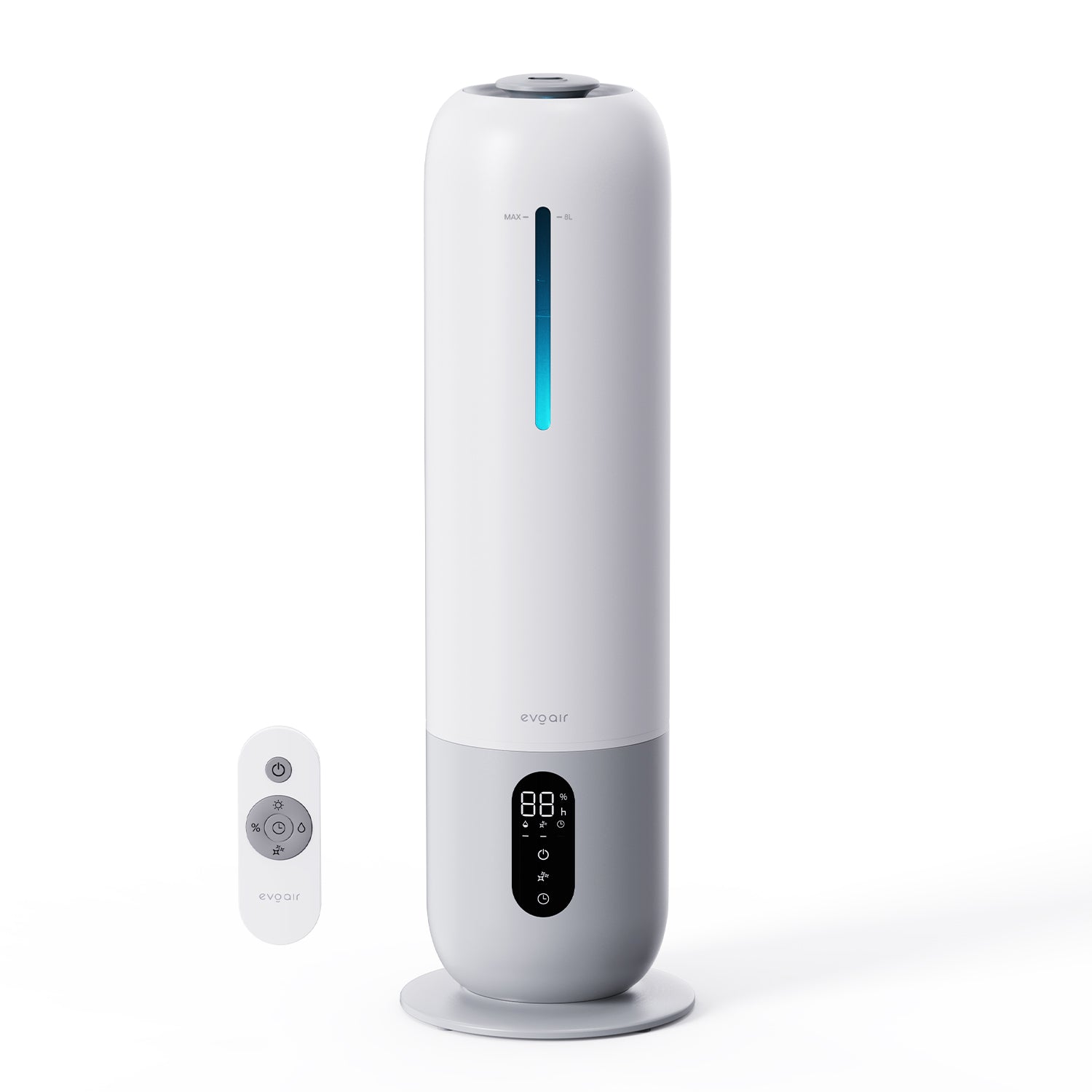 Resigilat! Umidificator aer Evoair Umio, Lampa UV, 3 trepte umidificare, Indicator Umiditate, Duză de Ceață, Aromaterapie, Telecomandă, Alb