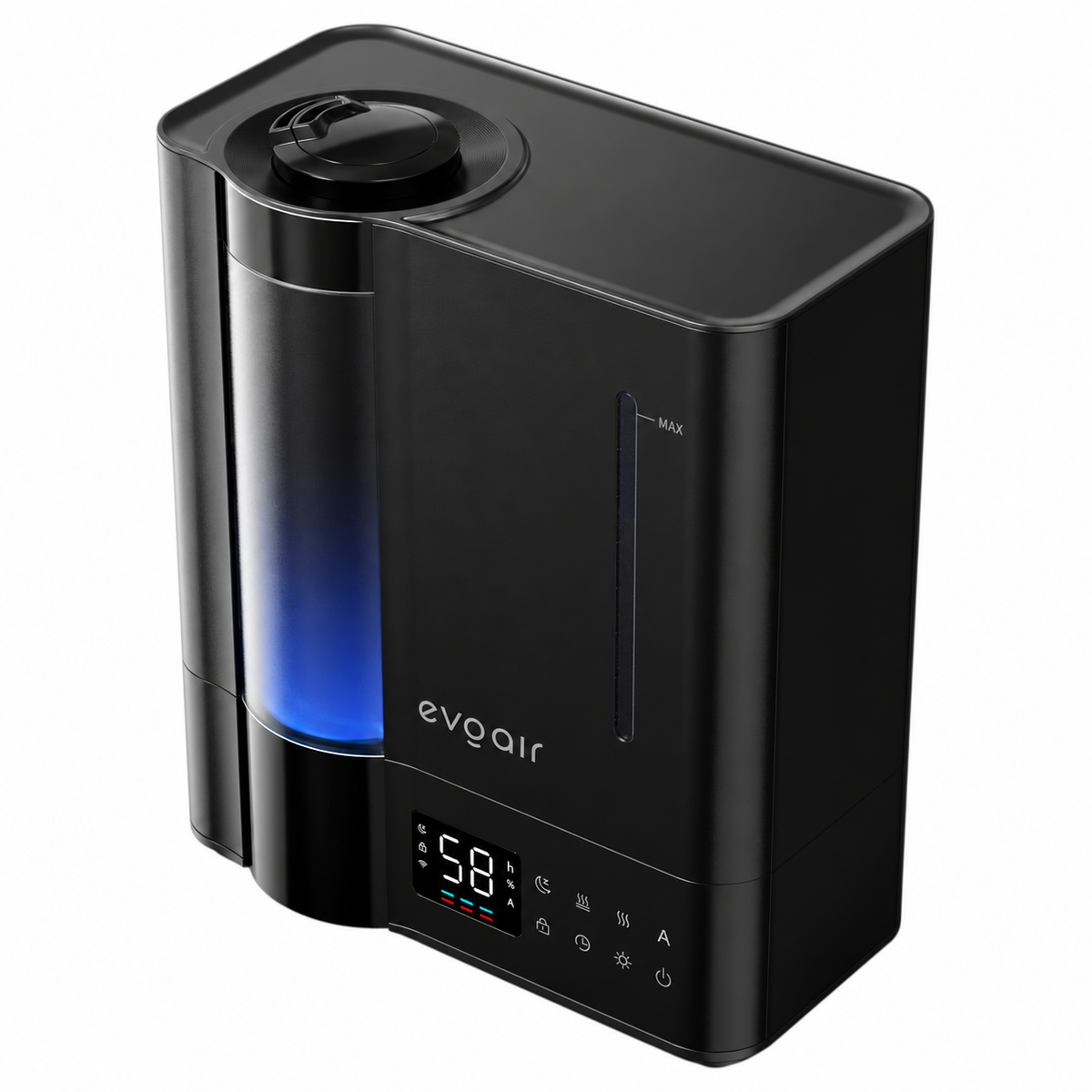 Umidificator Evoair MistoDuo – vedere de sus din dreapta