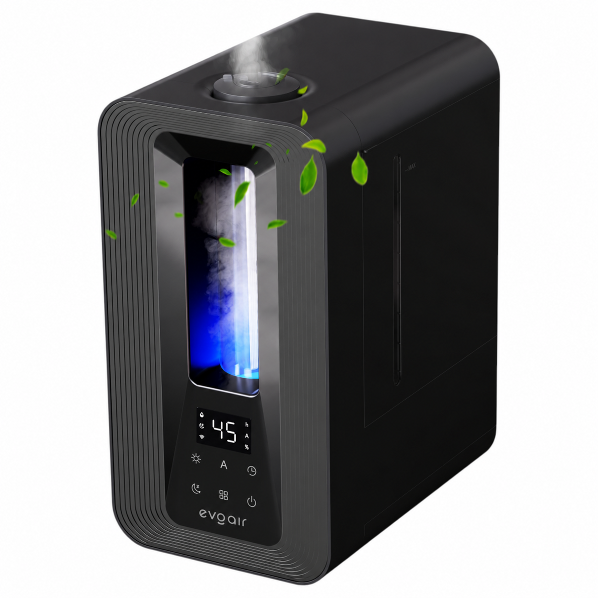 Resigilat! Umidificator Evoair Misto Smart, Wifi, Rezervor 5 L, Capacitate de umidificare 250 ml/h, Senzor de Umiditate, Lumină ambientală RGB, Negru