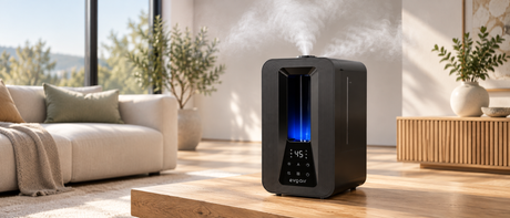 Umidificator Evoair Misto Smart, Wifi, Rezervor 5 L, Capacitate de umidificare 250 ml/h, Senzor de Umiditate, Lumină ambientală RGB, Negru