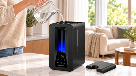 Umidificator Evoair Misto Smart, Wifi, Rezervor 5 L, Capacitate de umidificare 250 ml/h, Senzor de Umiditate, Lumină ambientală RGB, Negru