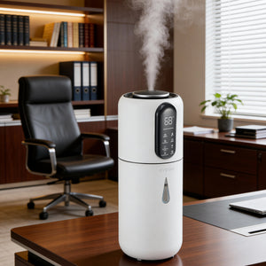 Umidificator Evoair STEAMIX3800 Smart, Wifi, Rezervor 3.8L, Capacitate de umidificare 300ml/h, Senzor umiditate, Mod Auto, Autonomie 13 ore, Lampă UVA, Aromaterapie, Indicator umiditate și temperatură, Telecomandă, Alb