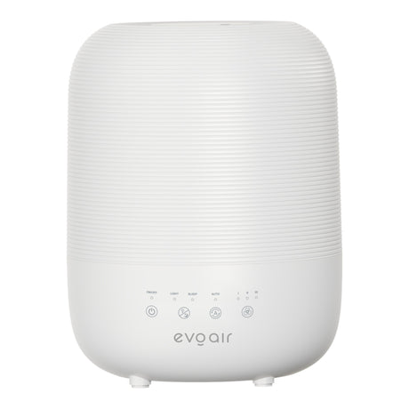 Umidificator Evoair UMIVA 3000 Rezorvor 3L, Capacitate de umidificare 300ml/h, Senzor umiditate, Mod Auto, Autonomie >8 ore, Indicator umiditate și temperatură, Alb