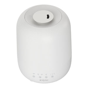 Umidificator Evoair UMIVA 3000 Rezorvor 3L, Capacitate de umidificare 300ml/h, Senzor umiditate, Mod Auto, Autonomie >8 ore, Indicator umiditate și temperatură, Alb