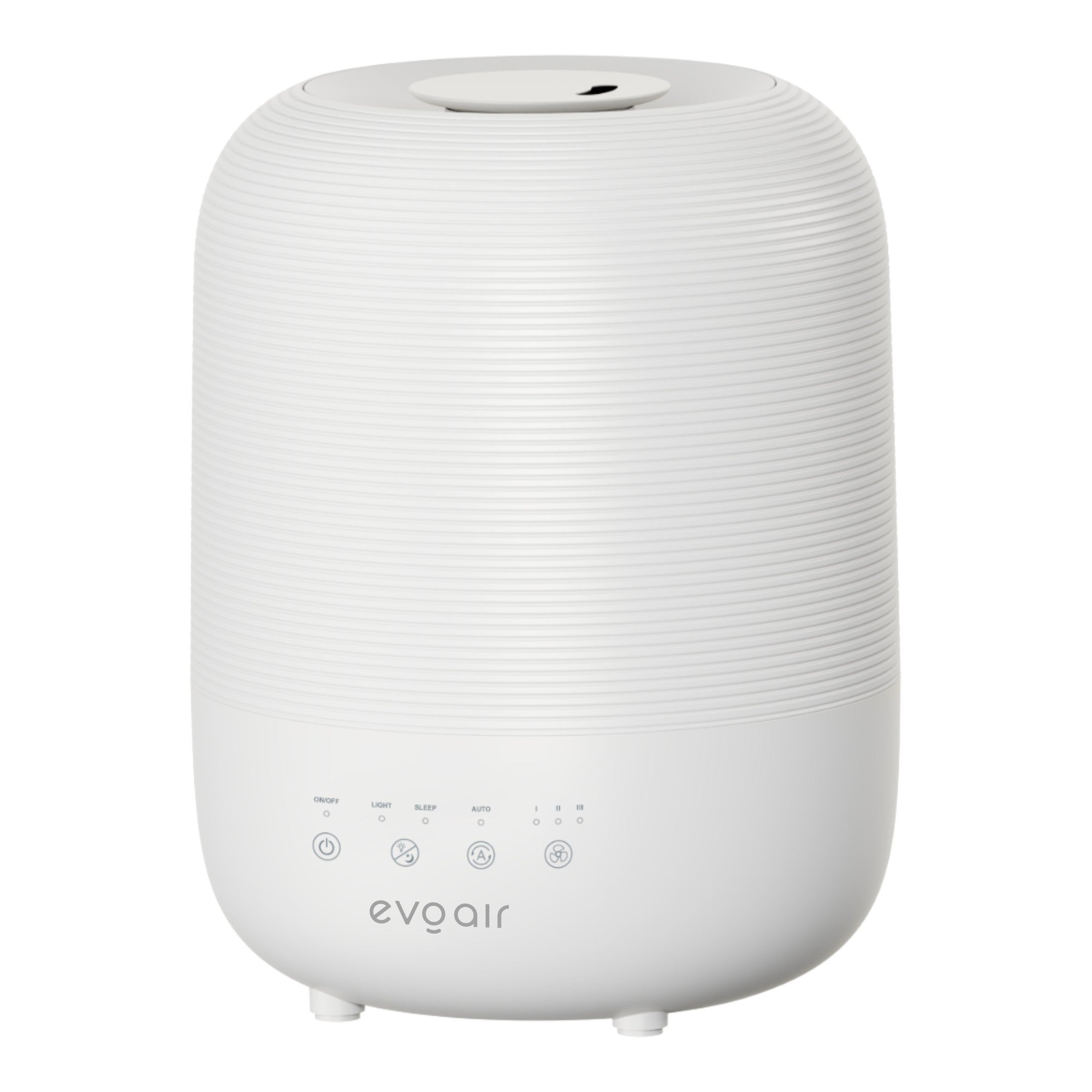 Umidificator Evoair UMIVA 3000 Rezorvor 3L, Capacitate de umidificare 300ml/h, Senzor umiditate, Mod Auto, Autonomie >8 ore, Indicator umiditate și temperatură, Alb