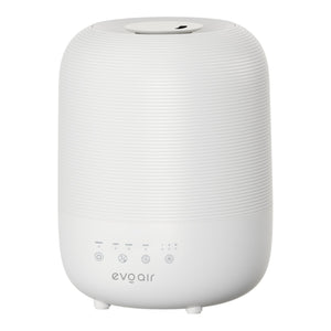 Umidificator Evoair UMIVA 3000 Rezorvor 3L, Capacitate de umidificare 300ml/h, Senzor umiditate, Mod Auto, Autonomie >8 ore, Indicator umiditate și temperatură, Alb