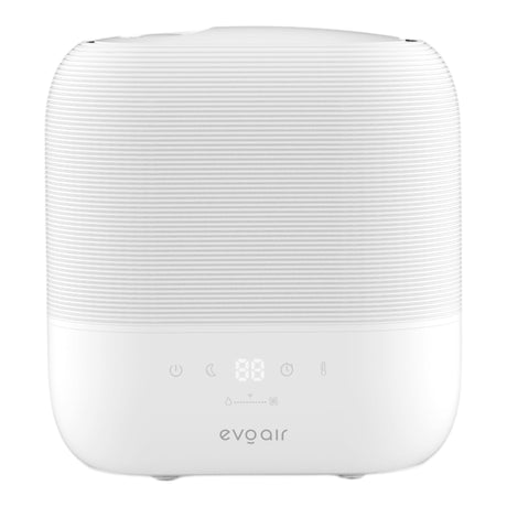 Resigilat! Umidificator aer Evoair UMIVA 4700 Smart, Rezervor 4.8l, 400ml/h, Functie Incalzire, Lumina ambientala in 7 culori, 3 trepte umidificare, Indicator Umiditate, Duză de Ceață, Mod Auto, Aromaterapie, Alb