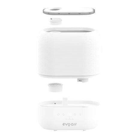 Resigilat! Umidificator aer Evoair UMIVA 4700 Smart, Rezervor 4.8l, 400ml/h, Functie Incalzire, Lumina ambientala in 7 culori, 3 trepte umidificare, Indicator Umiditate, Duză de Ceață, Mod Auto, Aromaterapie, Alb