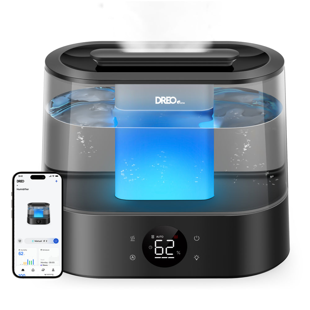 Resigilat! Umidificator aer Dreo 420S Smart, Rezervor 4l, 250ml/h, 3 trepte umidificare, Senzor de Umiditate, Indicator Umiditate,Mod Auto, Aromaterapie, Negru