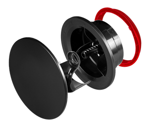 Anemostat directional Awenta, rotund VAK125CZ, Ø125, negru mat