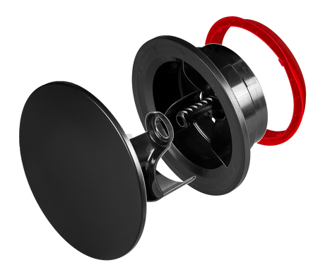 Anemostat directional Awenta, rotund VAK125CZ, Ø125, negru mat