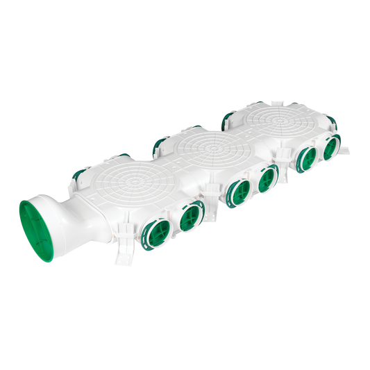 Cutie de distributie cu racord lateral Ø160 / 14xØ75 Awenta