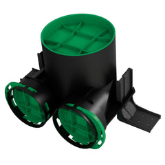 Cutie plenum - Ø125 / 2xØ75 Awenta, Negru