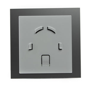 Panou frontal din sticla pentru ventilator baie dRim , Alb Mat