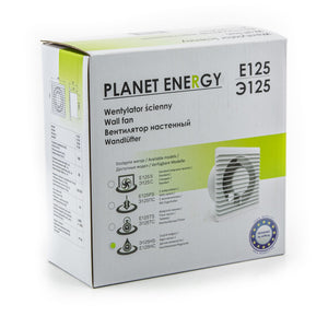 Ventilator axial baie Planet Energy Ø 125 S, Super Silent, Debit 140 m³/h, Garantie 2 ani, Alb