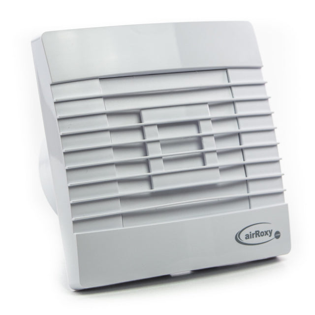 Ventilator baie pRestige MS cu lamele gravitationale Ø 100, Debit 97 m3/h, Senzor de miscare, Timer, Garantie 2 ani, Alb+CADOU clapeta antiretur