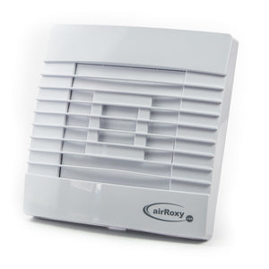 Ventilator baie pRestige MS cu lamele gravitationale Ø 100, Debit 97 m3/h, Senzor de miscare, Timer, Garantie 2 ani, Alb+CADOU clapeta antiretur