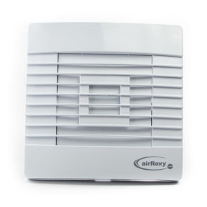 Ventilator baie pRestige MS cu lamele gravitationale Ø 100, Debit 97 m3/h, Senzor de miscare, Timer, Garantie 2 ani, Alb+CADOU clapeta antiretur