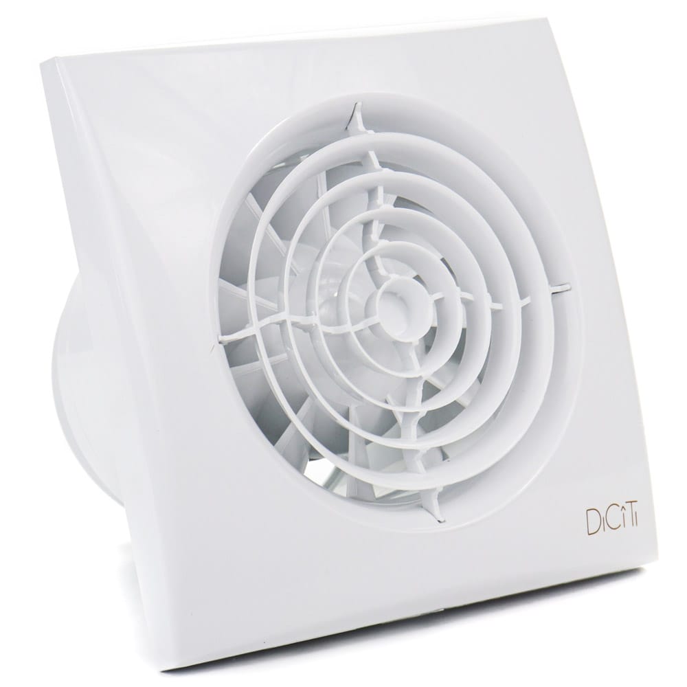 Ventilator baie Gentle 125 BD SHT, Debit 180mc/h, Ø125mm, Timer, Senzor umiditate, Silent, Clapeta antiretur, Motor Long Life 40000h
