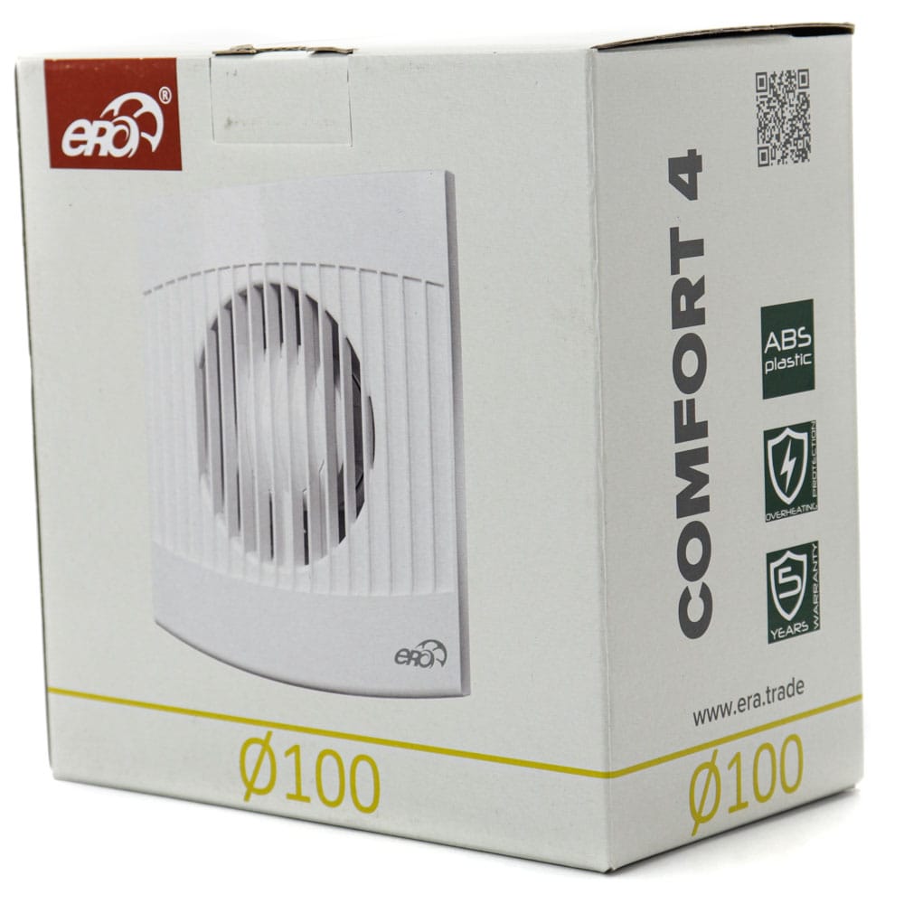 Resigilat! Ventilator baie COMFORT 4С Clapeta antiretur, Debit 95mc/h Ø100mm