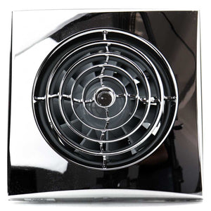 Ventilator baie AURA 5C Silent, Clapeta antiretur, Garantie 2 ani, Motor Long Life 40000h, Debit 180mc/h, Ø125mm Chrome