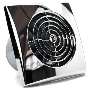 Ventilator baie AURA 5C Silent, Clapeta antiretur, Garantie 2 ani, Motor Long Life 40000h, Debit 180mc/h, Ø125mm Chrome