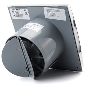 Ventilator baie AURA 5C Silent, Clapeta antiretur, Garantie 2 ani, Motor Long Life 40000h, Debit 180mc/h, Ø125mm Chrome