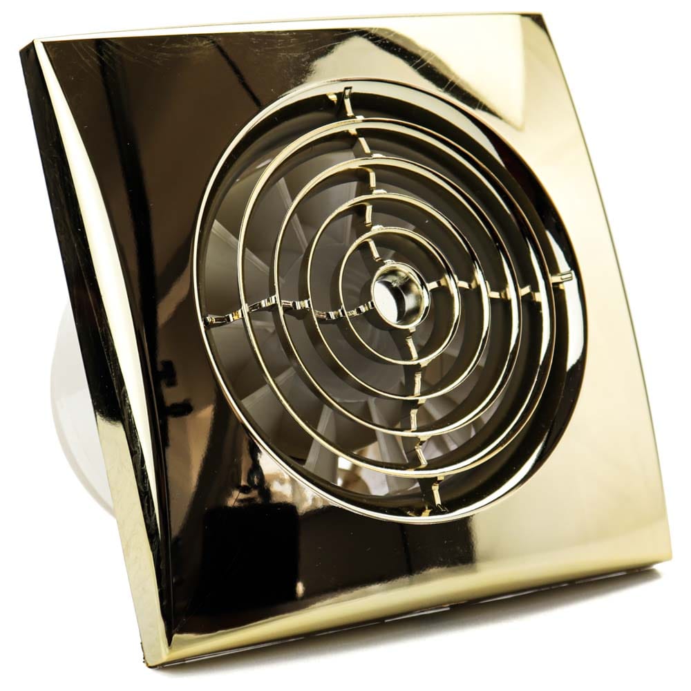 Ventilator baie AURA 5C Silent, Clapeta antiretur, Garantie 2 ani, Motor Long Life 40000h, Debit 180mc/h, Ø125mm Gold