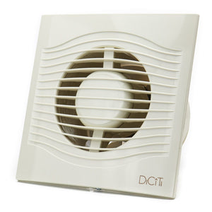 Ventilator baie SLIM 5 Ø125, Super Silent, Clapeta antiretur, Garantie 2 ani, Motor Long Life 40000h, Debit 140mc/h, Ivory