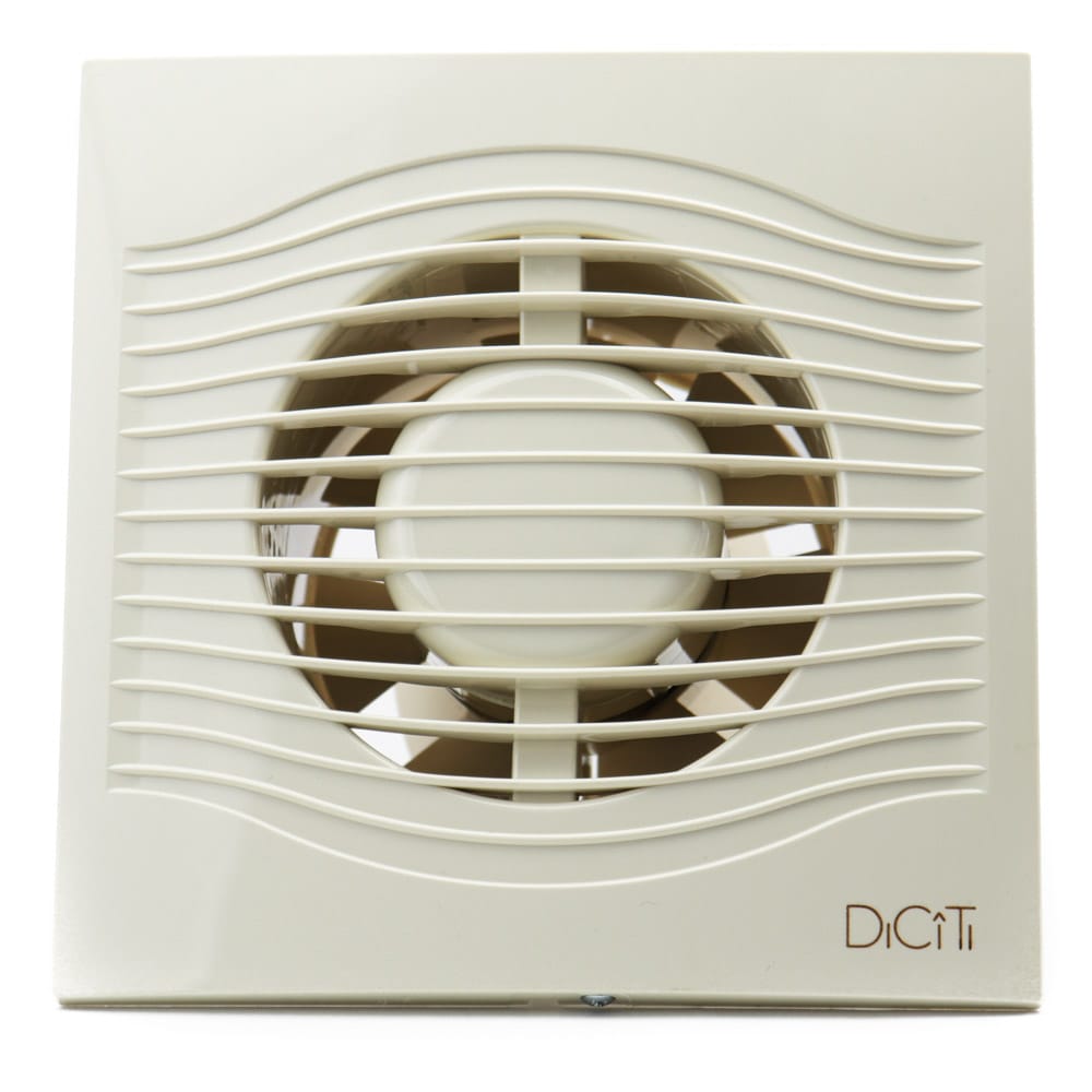 Ventilator baie SLIM 5 Ø125, Super Silent, Clapeta antiretur, Garantie 2 ani, Motor Long Life 40000h, Debit 140mc/h, Ivory