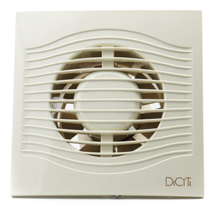 Ventilator baie SLIM 5 Ø125, Super Silent, Clapeta antiretur, Garantie 2 ani, Motor Long Life 40000h, Debit 140mc/h, Ivory
