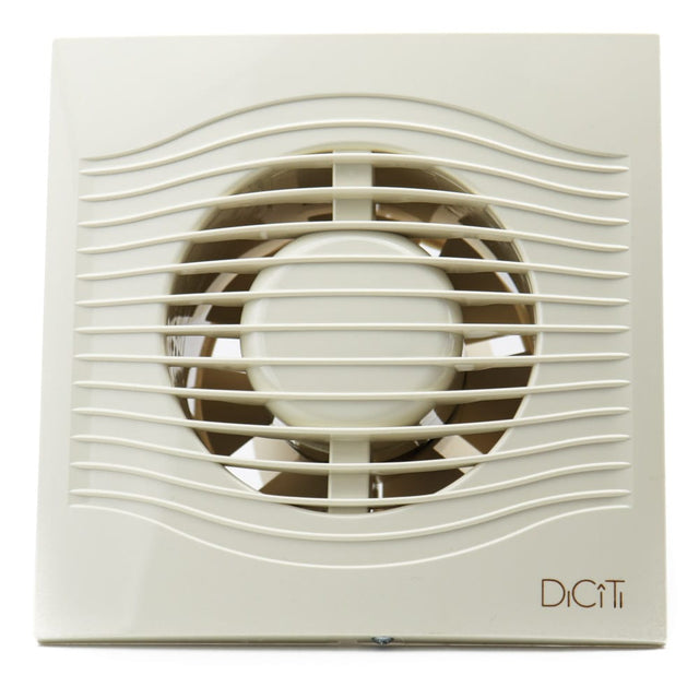 Ventilator baie SLIM 5 Ø125, Super Silent, Clapeta antiretur, Garantie 2 ani, Motor Long Life 40000h, Debit 140mc/h, Ivory