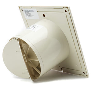 Ventilator baie SLIM 5 Ø125, Super Silent, Clapeta antiretur, Garantie 2 ani, Motor Long Life 40000h, Debit 140mc/h, Ivory
