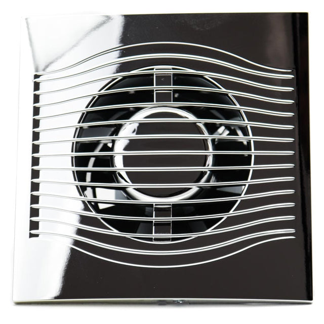 Ventilator baie SLIM 5C Ø125, Super Silent, Clapeta antiretur, Garantie 2 ani, Motor Long Life 40000h, Debit 140mc/h, Chrome