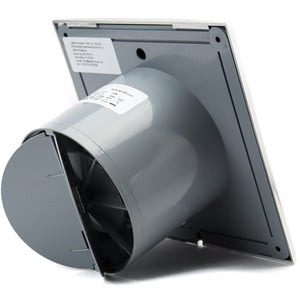 Ventilator baie SLIM 5C Ø125, Super Silent, Clapeta antiretur, Garantie 2 ani, Motor Long Life 40000h, Debit 140mc/h, Chrome