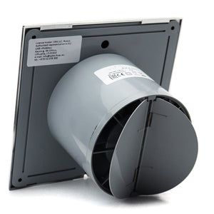 Ventilator baie SLIM 5C Ø125, Super Silent, Clapeta antiretur, Garantie 2 ani, Motor Long Life 40000h, Debit 140mc/h, Chrome