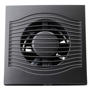 Ventilator baie SLIM 4C Ø100, Super Silent, Clapeta antiretur, Motor Long Life 40000h, Debit 90mc/h, Dark Gray Metal