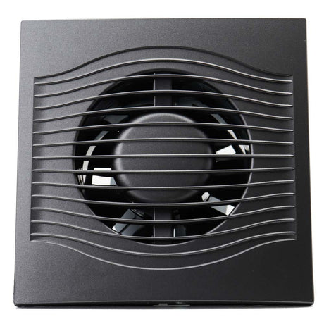 Ventilator baie SLIM 4C Ø100, Super Silent, Clapeta antiretur, Motor Long Life 40000h, Debit 90mc/h, Dark Gray Metal