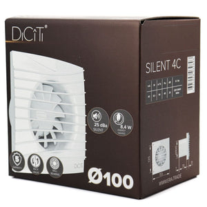 Ventilator baie SILENT 5C , Super Silent, Clapeta antiretur, Motor Long Life 40000h, Debit 180mc/h, Ø125mm