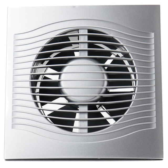 Ventilator baie SLIM 5C Ø125, Super Silent, Clapeta antiretur, Garantie 2 ani, Motor Long Life 40000h, Debit 140mc/h, Gray Metal