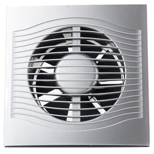 Ventilator baie SLIM 4C Ø100, Super Silent, Clapeta antiretur, Garantie 2 ani, Motor Long Life 40000h, Debit 90mc/h, Gray Metal