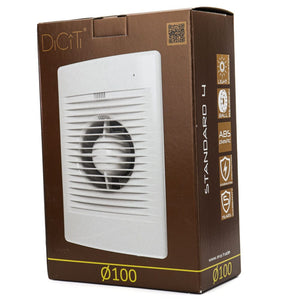 Ventilator baie STANDARD 5 Ø125,Clapeta antiretur, Silent, Garantie 2 ani, Debit 185mc/h, Motor Long Life 40000h, Chrome
