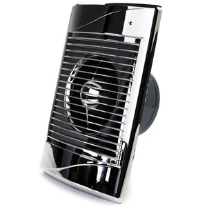 Ventilator baie STANDARD 4C Ø100, Silent, Garantie 2 ani, Debit 100mc/h, Clapeta antiretur, Motor Long Life 40000h, Chrome