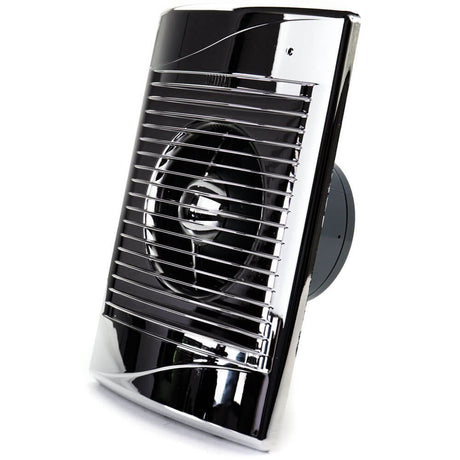 Ventilator baie STANDARD 4C Ø100, Silent, Garantie 2 ani, Debit 100mc/h, Clapeta antiretur, Motor Long Life 40000h, Chrome