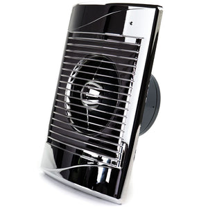 Ventilator baie STANDARD 5 Ø125,Clapeta antiretur, Silent, Garantie 2 ani, Debit 185mc/h, Motor Long Life 40000h, Chrome